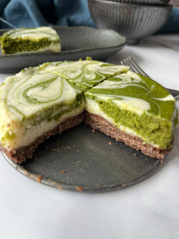 Mini Matcha Swirl Cheesecake