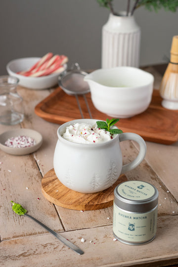 White Chocolate Peppermint Matcha Latte